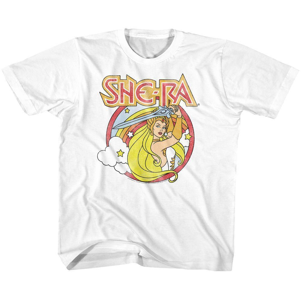 Masters Of The Universe Rainbow Sword White Youth T Shirt